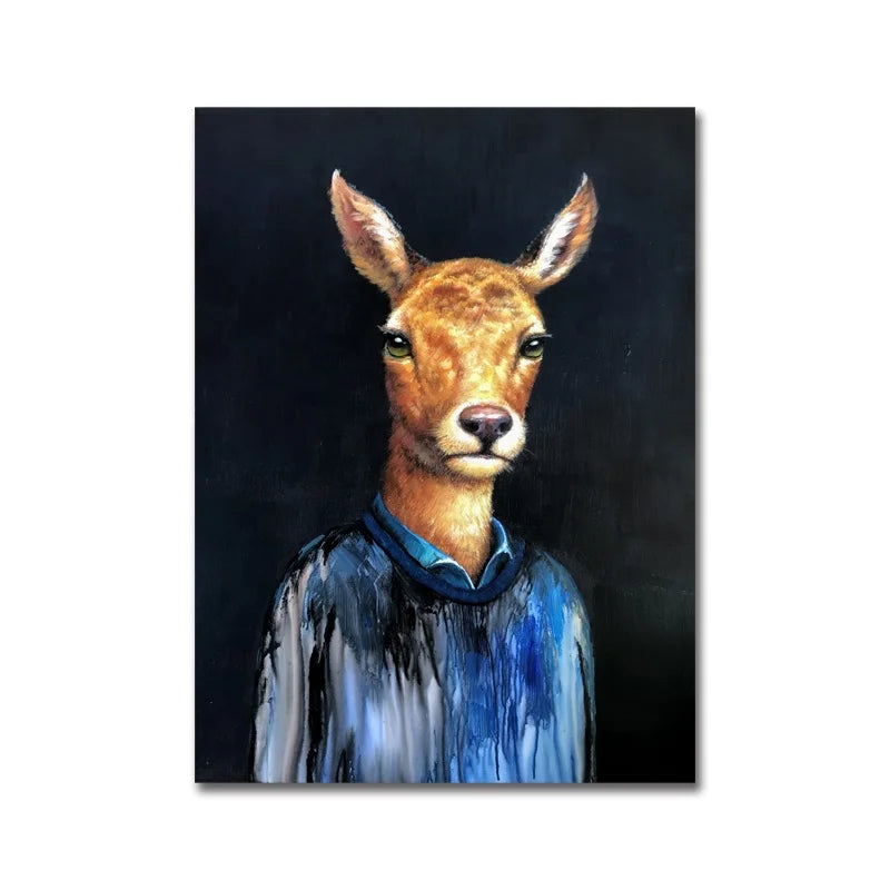 Creative Cartoon Picture Art, 100% Hand Painted, Abstract Oil Painting on Canvas, Wall Art for Living Room, Home Decor, No Frame