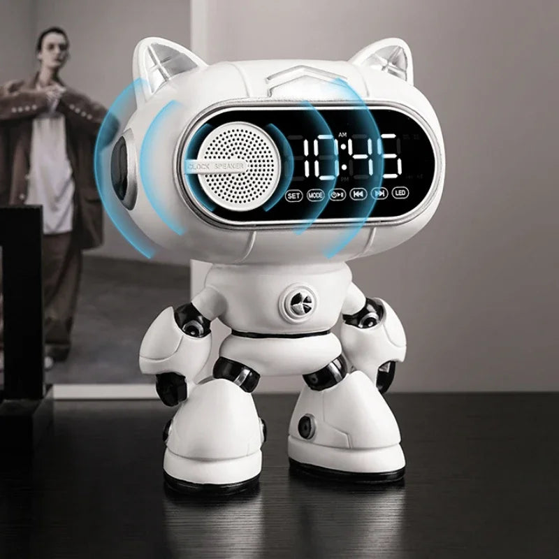 Led Nixie Table Clocks Charging Model Bluetooth Night Radio Art Alarm Clocks Cat Luxury Digital Clock Desktop Clock Decoration