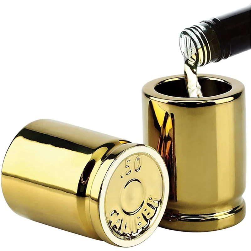 ABVT-4Pcs 50 CAL SHOT GLASSES SHOT Wineglass , Shot Wineglass Hold 90Ml