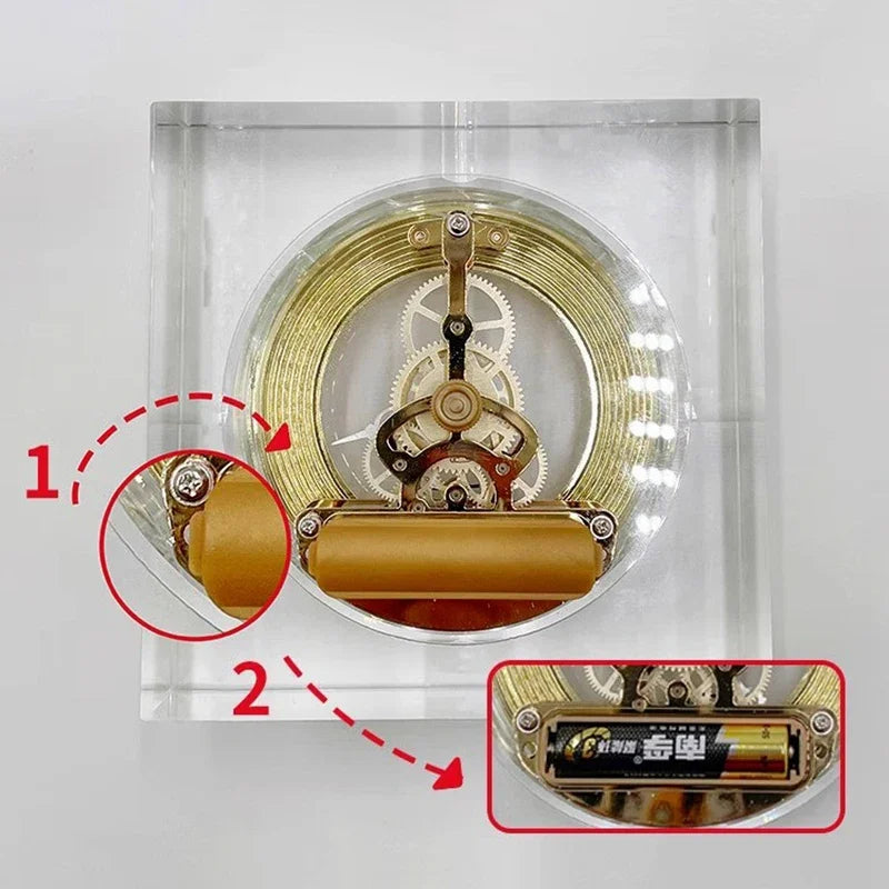 Nordic Crystal Silent Table Clock Aesthetic Tabletop Clocks Luxury Gaming Room Decoration Furniture Accessories Products 2024