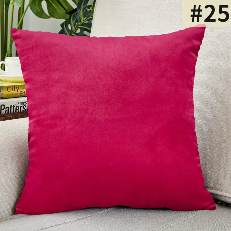Velvet Cushion Cover Solid Color Throw Pillow Covers for Living Room Sofa Decorative Pillow Home Decor Pillowcase