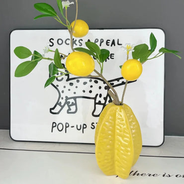 Yangtao Ceramic Vase Fruit Series Creative Small Ornaments Home Vase Decorations Fresh Flower Arrangement Dry Flower Utensils