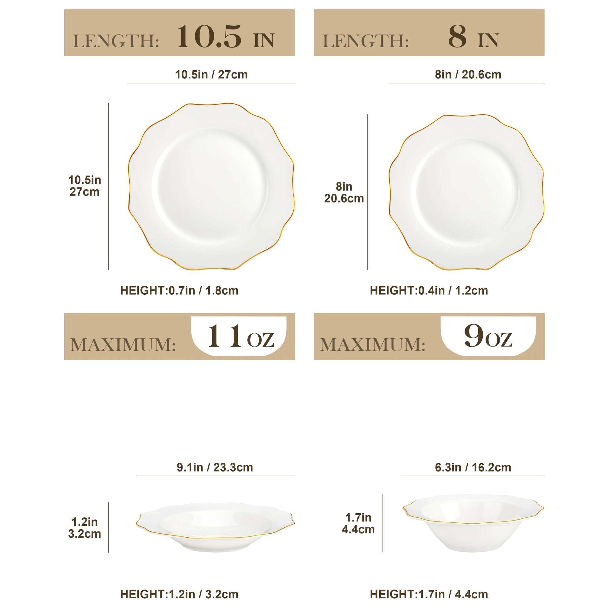 MALACASA NORI 16/32-PIECE Nordic European White Bone China Tableware Set with Bowl,Dinner&Dessert&Soup Plate Set for 4/8 person