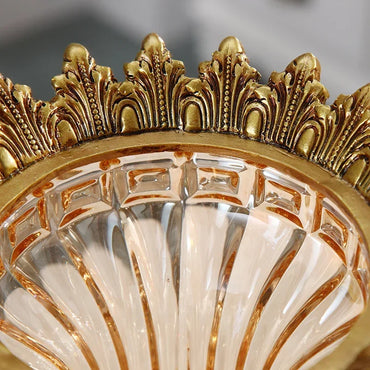 European Style Retro Glass Vase Upscale Dried Flower Vase Household Living Room Desktop Decor Flower Arrangement Vase