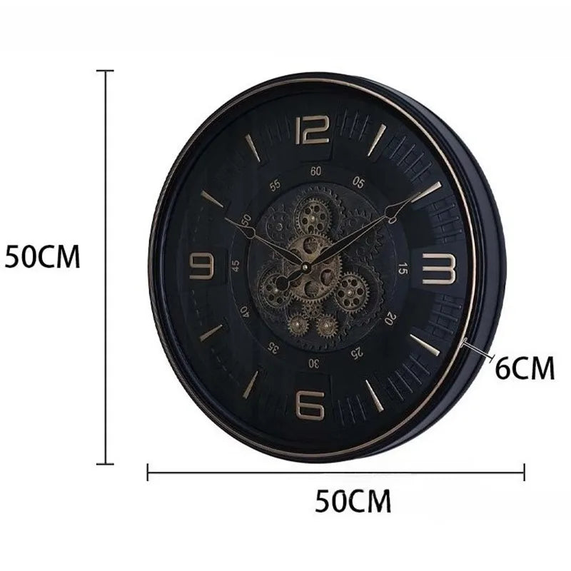 Gear Wall Clock Modern Wall Watch Nordic Elegant Decorative Clocks Silent Luxury Aesthetic Living Room Watches Home Decoration