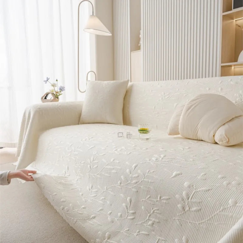 All-Season Universal Ice silk Butterfly Couch Camping Blanket Vintage Bamboo Fiber Solid Sofa Cover Full Coverage Non-Slip Couch
