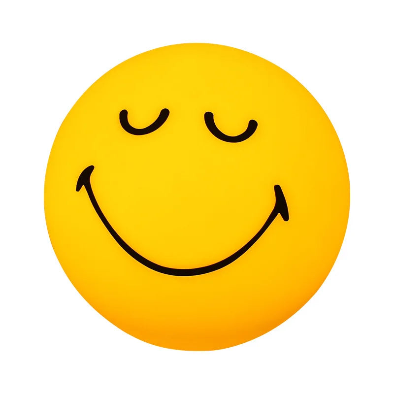 Squint/Wink Sphere Lamp Atmosphere Smile Light Dimmable USB Rechargeable or USB Plug-in Smiling Night Light for Home Decoration