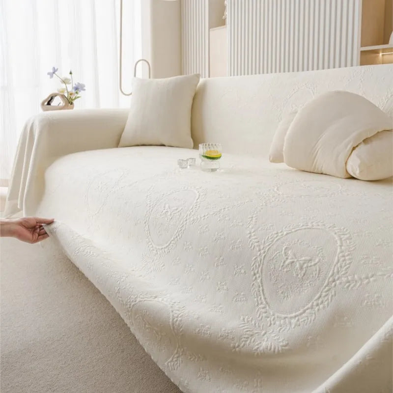 All-Season Universal Ice silk Butterfly Couch Camping Blanket Vintage Bamboo Fiber Solid Sofa Cover Full Coverage Non-Slip Couch