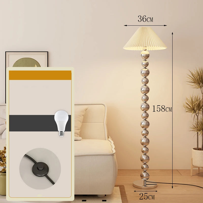 Modern minimalist LED floor lamp, living room, bedroom, study, Nordic Ins style creative remote control dimming vertical lamp