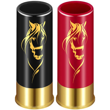 2pcs/Set Plastic Shot Glasses Horse Head Decoration 12GA Small Bullet Shot Cups Bar Party Wine Cup Gifts