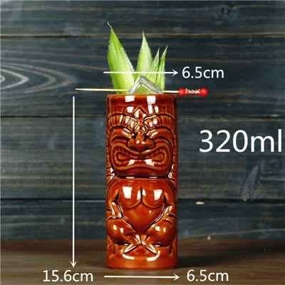 400ml Tiki Mugs Cocktail Cup Beer Wine Mug Ceramic Tiki Mugs Art Crafts Creative Hawaii Mugs
