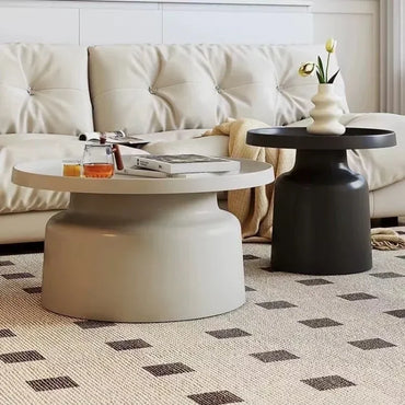 Nordic Minimalist Round Coffee Table with Storage – view 2, modern home furniture