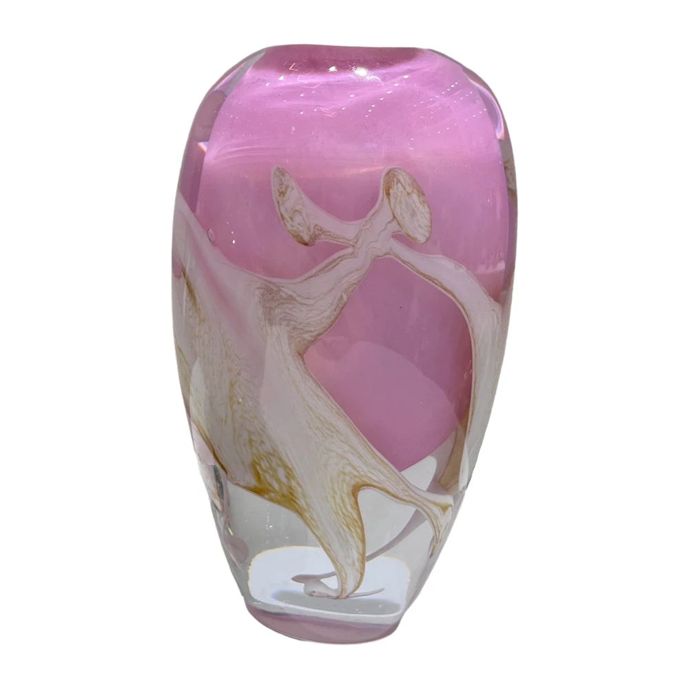 Pink Thick Colorful Glass Vase Desktop Glass Ornaments Handicraft Home Decorations Hydroponic Green Plants