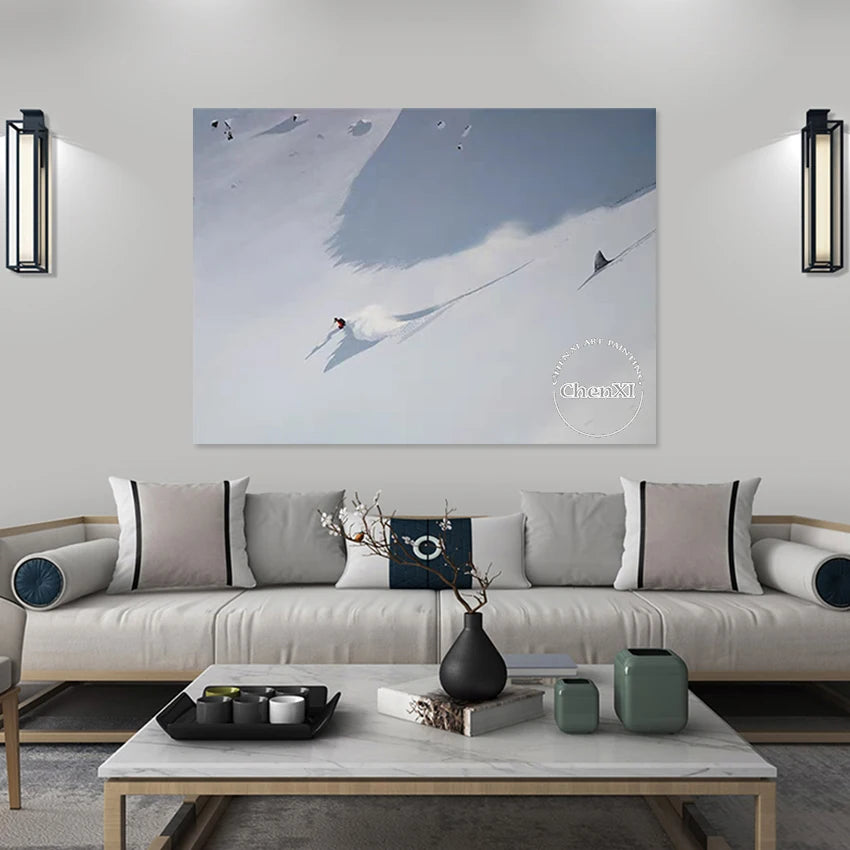 Figure Impressionist Oil Paintings, Landscape Art Wall, Texture Abstract Canvas Picture, Frameless, Large Size Office Artwork