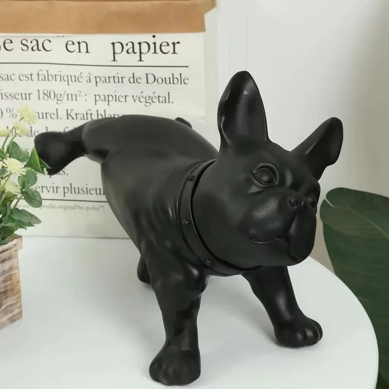 French Bulldog Figurines Creative Art Plastic Miniatures Interior Room Home Decorations Accessories Funny Valentines Day Gift