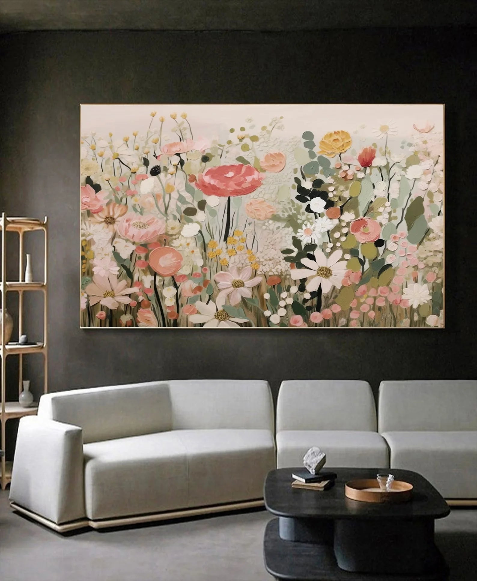 Thick Texture Flower Picture Dafeng Oil Painting Handmade Abstract Oil Painting on Canvas Wall Art Home Decoration Unframed