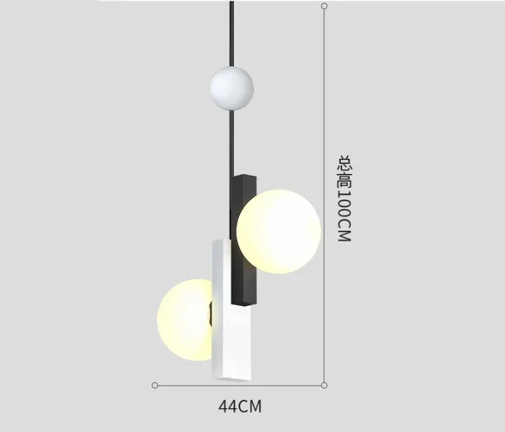 Modern Art Creative Design Indoor Home Decor Lighting Fixtures Loft Color Hanging Lamp Nordic Led Glass Pendant Lights Luminaire