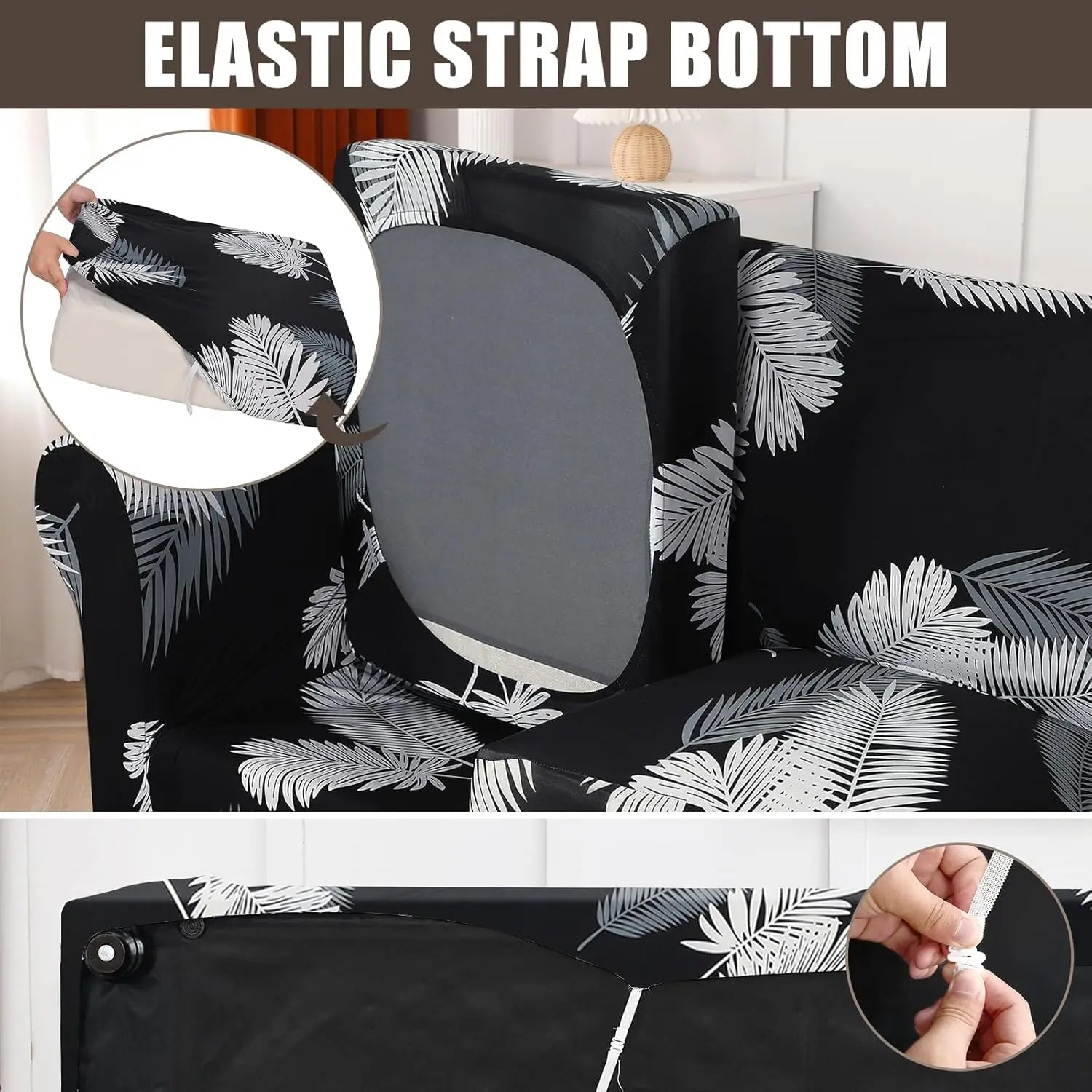 Stretch Couch Slip covers Separate Cushion Sofa Cover 1/2/3 Seater Washable Printed Sofa Furniture Cover For Living Room