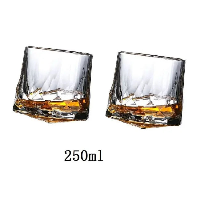 160Ml Tumbler Glass Rotating Whiskey Glass Creative Gyro Glass Drinkware Red Wine Glass Shake Decompression Glass Wine Cup