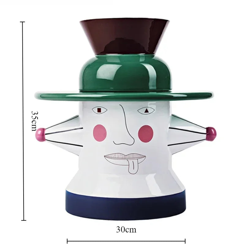 Abstract Character Vase Unique Design Decoration Vases Living Room Dried Flowers Terrarium Elegant Interior Desktop Ornaments