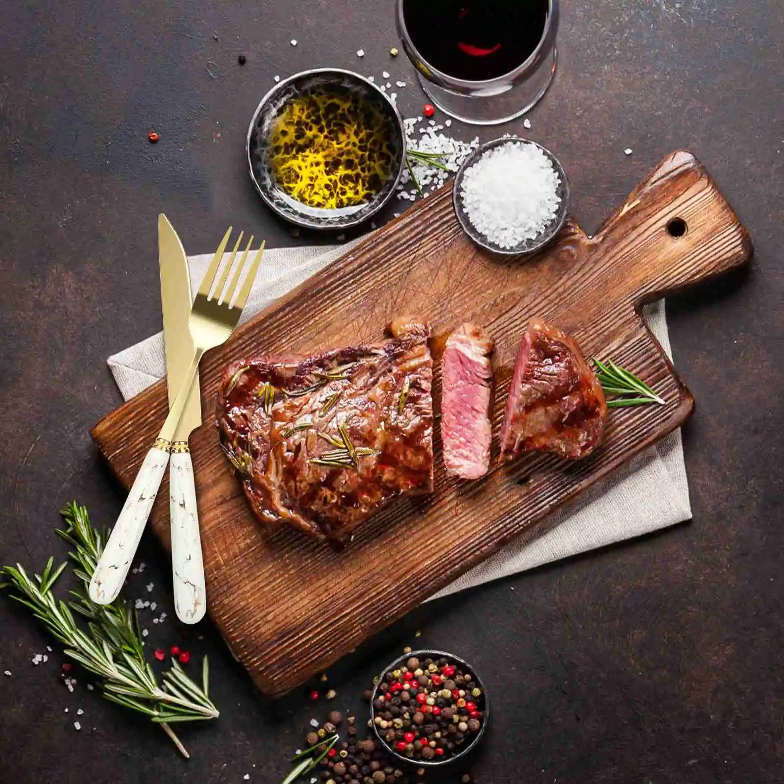 Flatware Set Gold Cutlery Set Stainless Steel Tableware Set Gold White Mirror Polished Cutlery Set for Home Restaurant