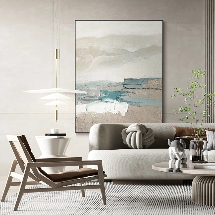 3DThick Texture Minimalist Huge Size 100% Handmade Abstract Oil Painting Canvas Wall Art For Living Room Decoration No Frame