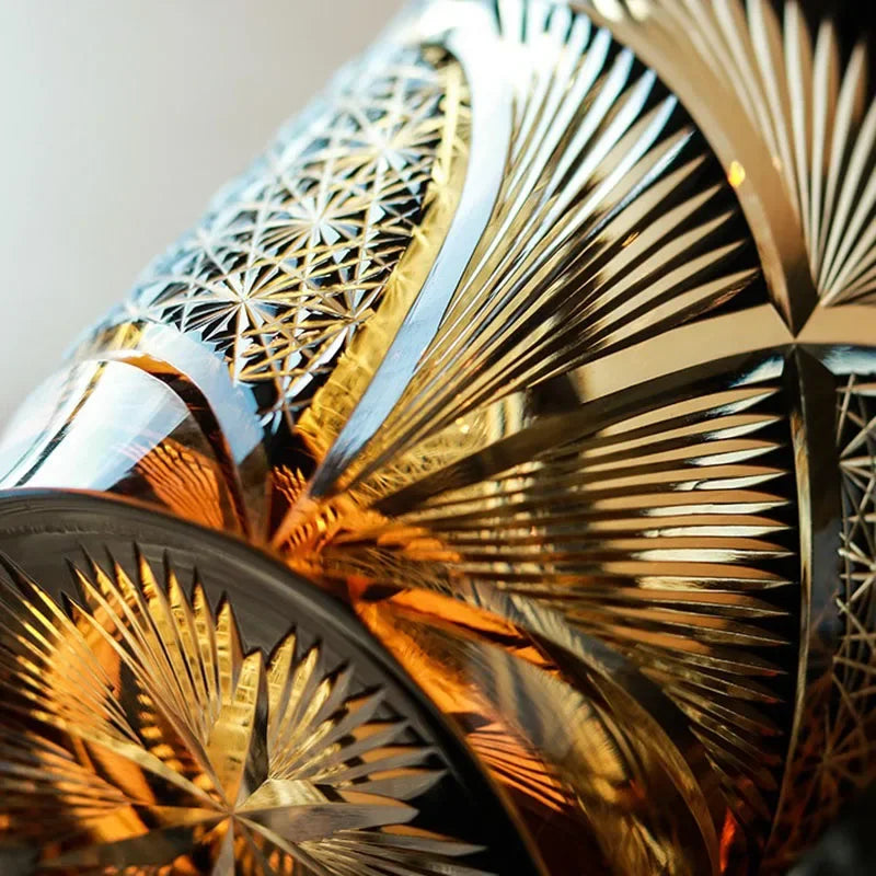 Wine Glasses Luxe Handmade Chrysanthemum Glass Wine Set Edo Kiriko Whisky Glass Japanese Carved Wedding Wine Glasses Vintage Cup