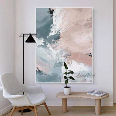 Simple Abstract Oil Painting Art Canvas, Hand Painted Paintings, Modern House Wall Decor, Hotel Decoration Artwork