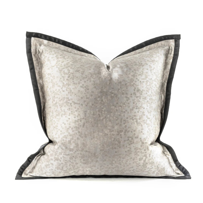 1pc Arabic Macrame Pillow Cover with Tassel, Luxury Jacquard Cushion Cover Gray, Sofa Pillow for Home Hotel Decor