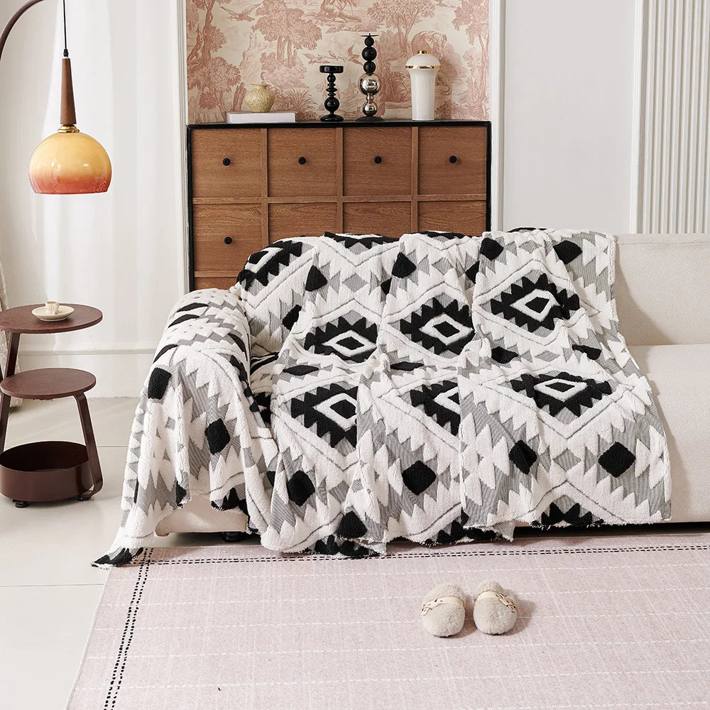 EIFLOY-Plush Sofa Towel Cover Blanket, 4 Seater, One Piece Couch Slipcover, Armchair Furniture Protector, Soft, Universal