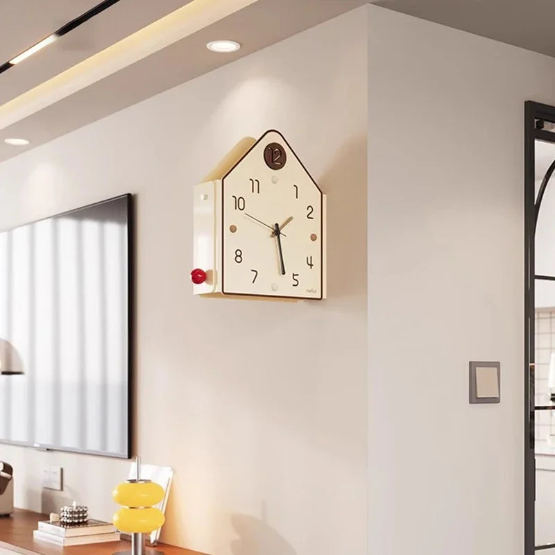Modern Wall Clock Living Room Double Sided Silent Wall Clock Creative Bedroom Clocks Aesthetic Elegant Clocks Home Decoration