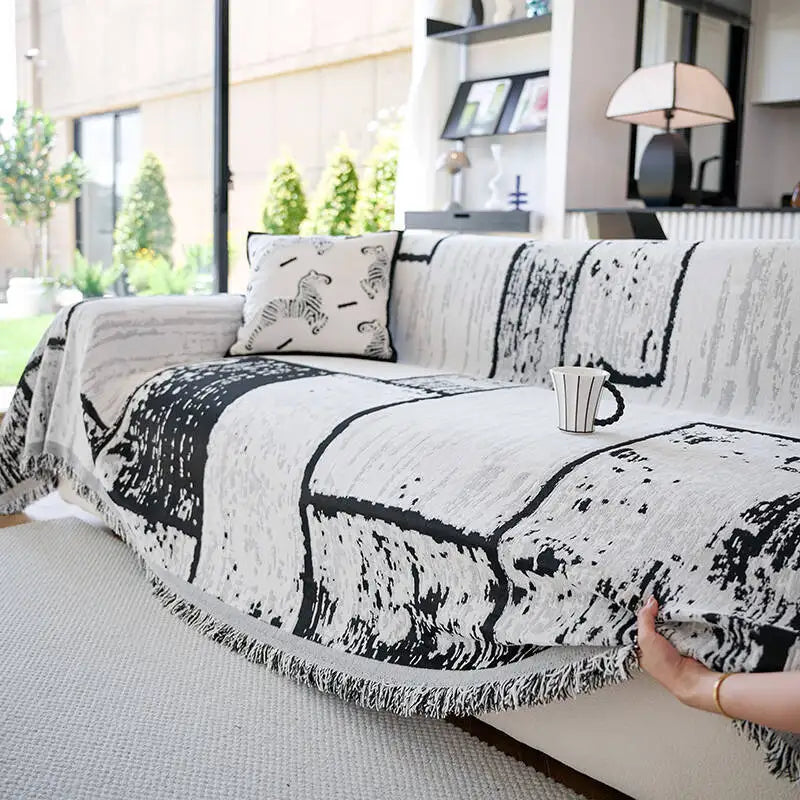 EIFLOY-Retro Chenille Sofa Towel Cover, Anti Cat Scratch, Universal Recliner Couch Cover, 1 Pc, 2 3 4 Seats, Drop Shipping