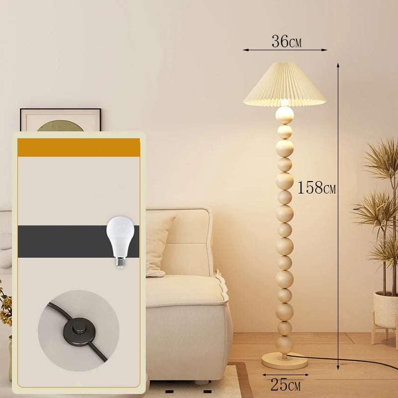 Modern minimalist LED floor lamp, living room, bedroom, study, Nordic Ins style creative remote control dimming vertical lamp