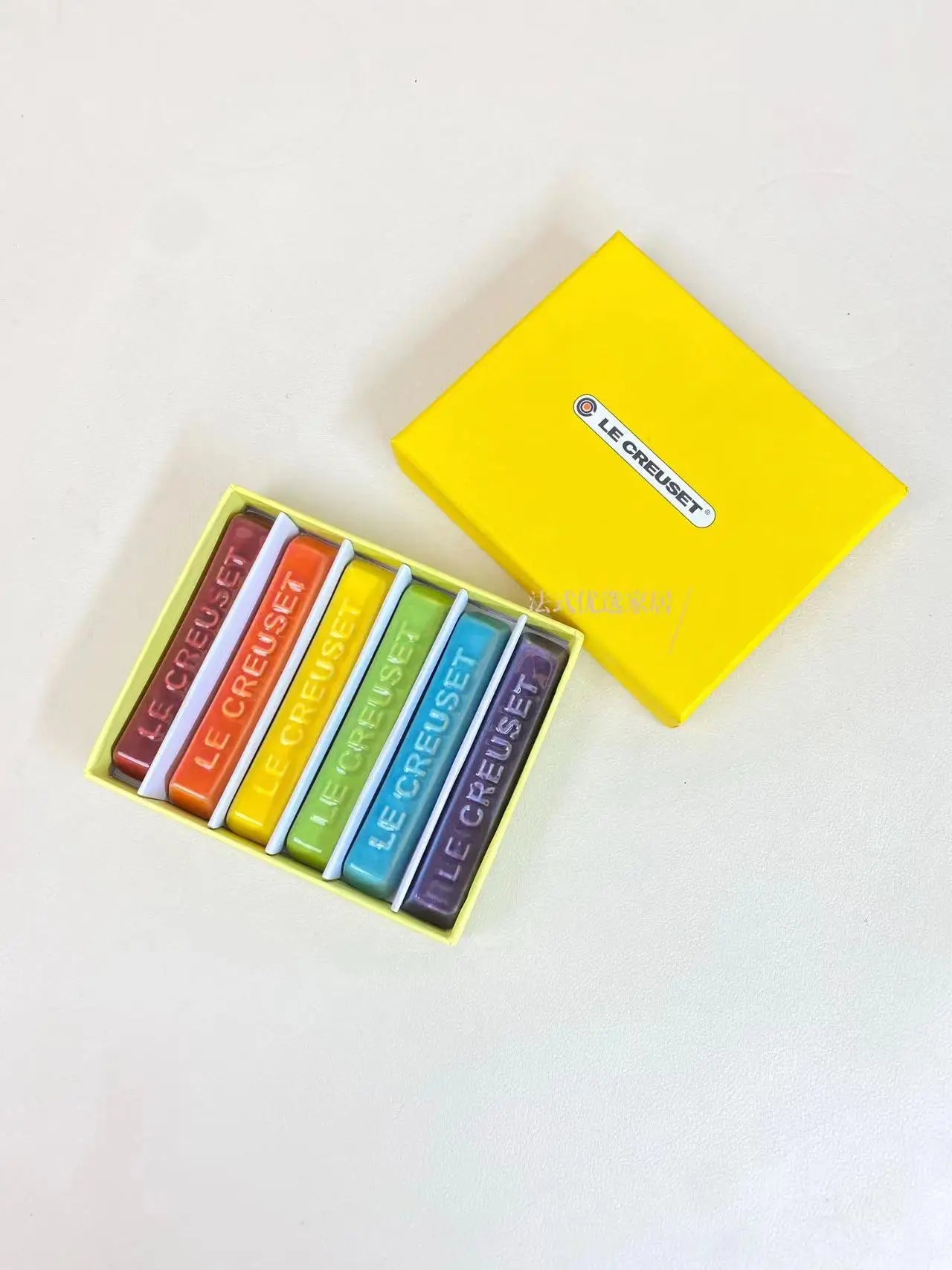 French LE CREUSET Rainbow Ceramic Chopsticks Healthy Dining Set Gift Box Colorful Tableware Home Kitchen Dining Accessories