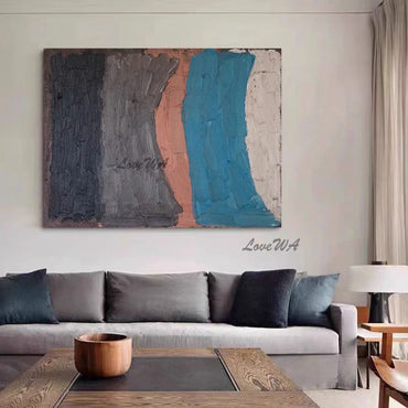Art Canvas Handmade Contemporary Painting Large Size Acrylic Design Wall Picture Abstraction Frameless Decorative Items For Cafe