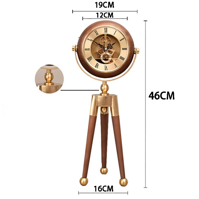 Retro Desk Clock Living Room Clocks Gear Silent Table Clock Antique Home Decoration Bedroom Watch Nordic Interior Accessories