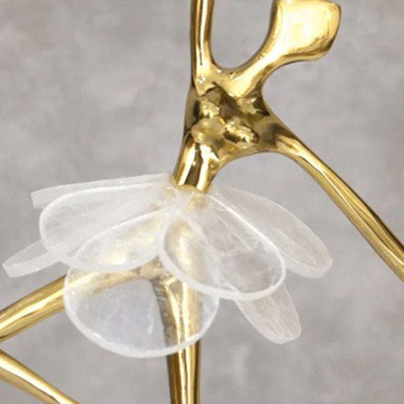 Luxury Art Sculptures Ballet Modern Copper Sculpture Design Desk Creative Figurines Nordic Gift Aesthetic Figurines Home Decor