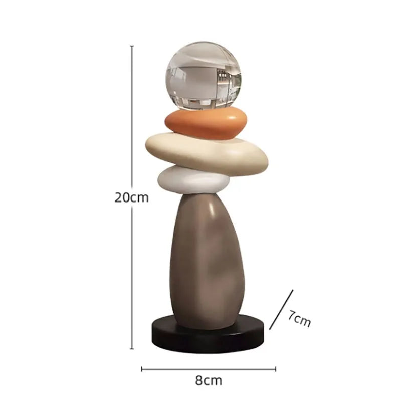 Modern Stone Figurines Resin Good Luck Book Nook Miniatures Living Room Office Aesthetic Decoration Accessories Gifts for Couple