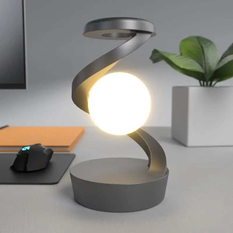 Floating Levitation Globe LED Lamp Novelty Ball Light  Wireless Charger Decorative Light for Bedroom/office Home Decor Lamps