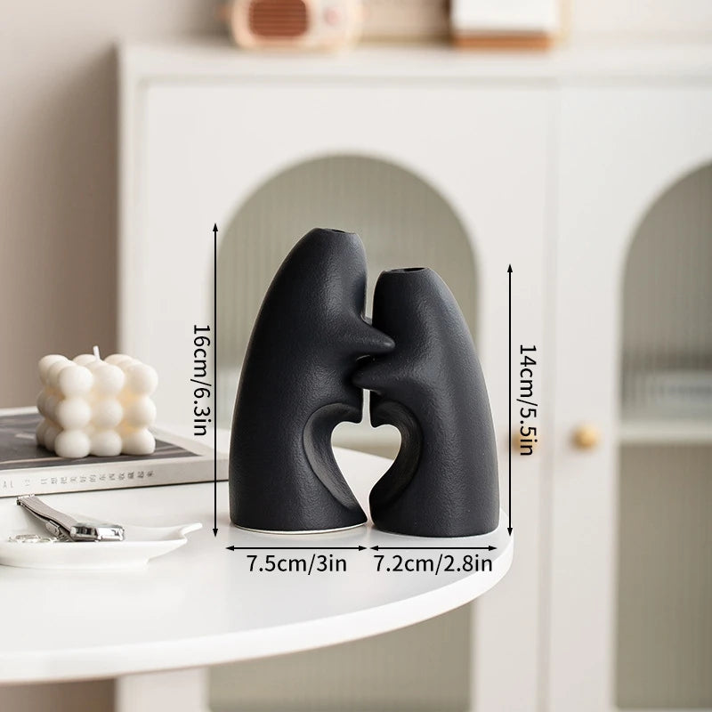 Art Hug Ceramics Vase Japanese Style Ceramics Vase Desktop Ornament Vase Flower Arrangement Vase Modern Table Decorative Vase