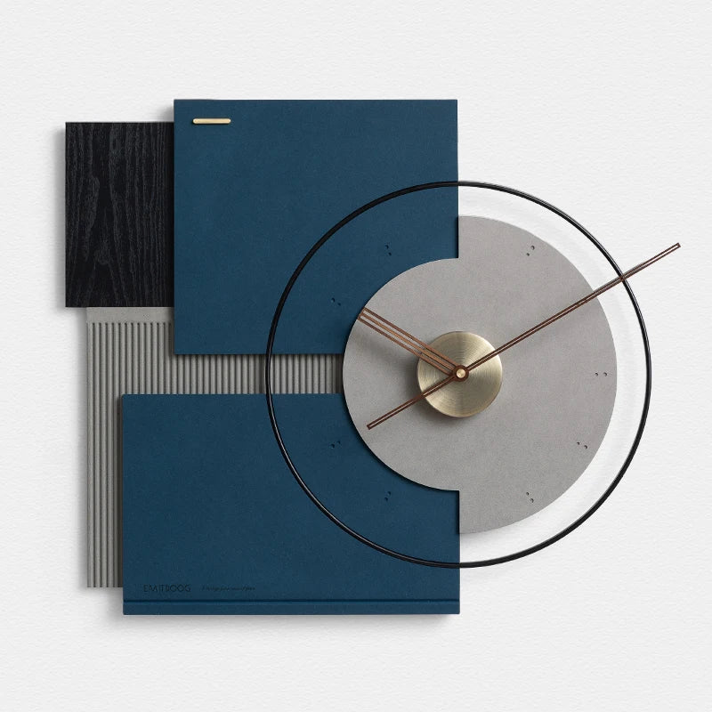 Large Living Room Wall Clock Silent Art Watches Luxury Mural Clocks Walnut Pointer Room Decor Ornaments Modern Wall Decoration