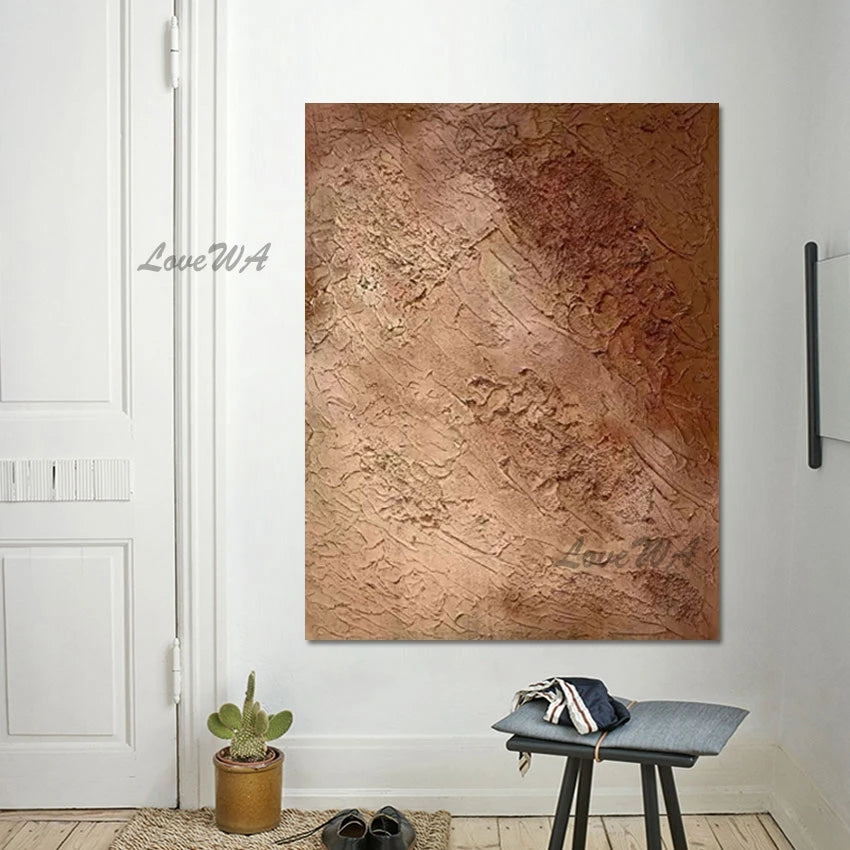 Large Modern Canvas Painting, Abstract Wall Art, Cheap Artwork Frameless, Acrylic, Palette Knife Art Design, Kitchen Decor Items