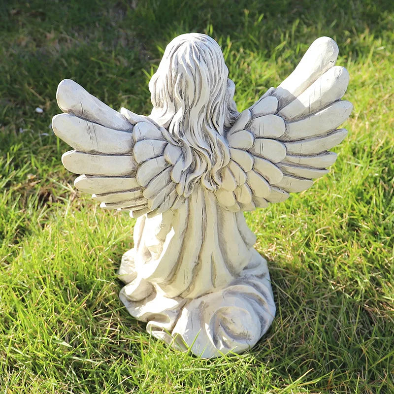 Kneeling Angel Figurines Nordic Sculptures Luxury Modern Creative Ornaments Aesthetic Art Gardens Ornament Garden Decorations