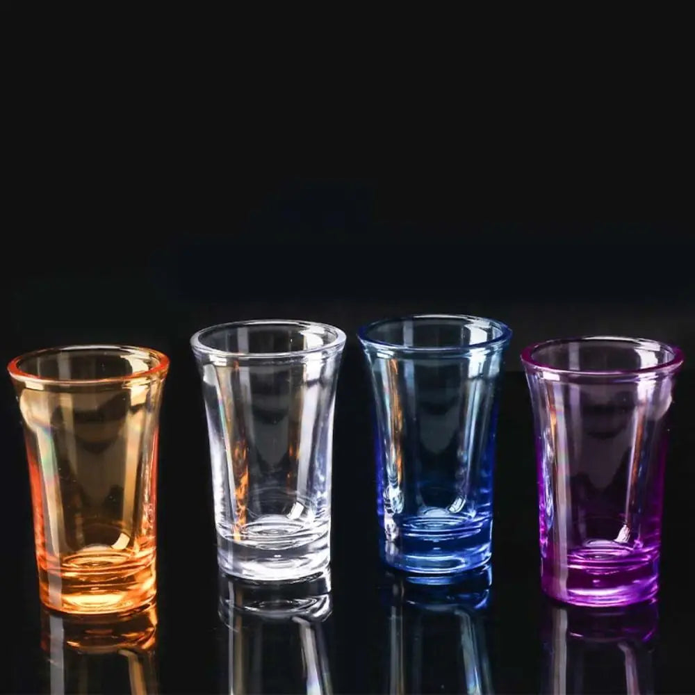 10pcs Commercial 35ml Shot Glass Unbreakable Plastic Vodka Cup Colorful Small Capacity Liquor Glass KTV