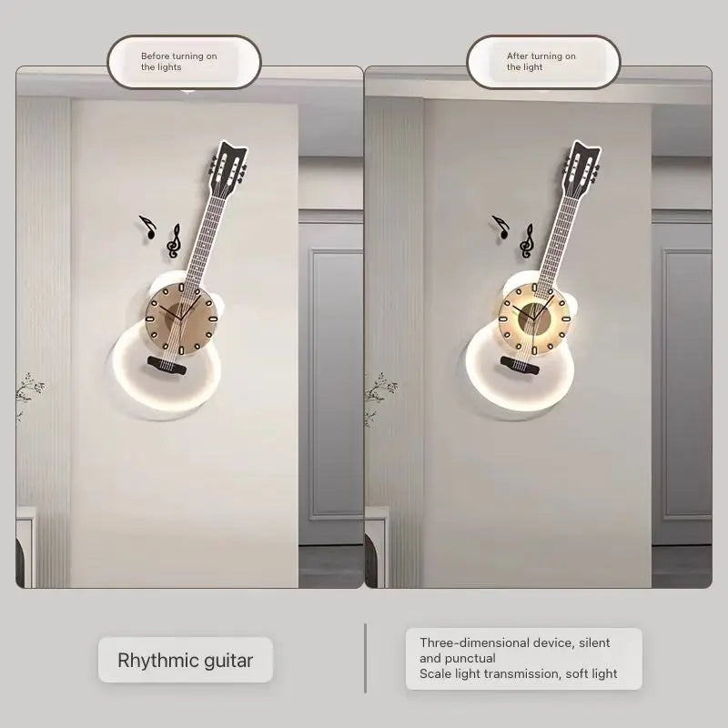 Modern minimalist wall clock, living room corridor decoration, minimalist creative art Internet famous wall hanging lamp