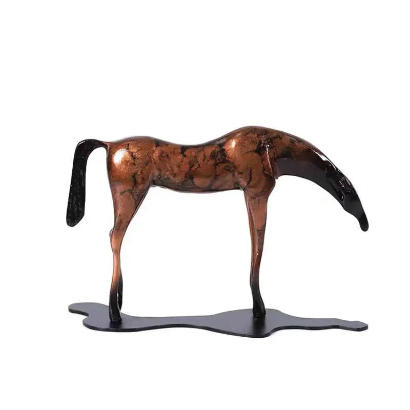 Horse Ornaments Animal Sculptures Miniature Luxury Creative Ornament Aesthetic Modern Living Room Accessories Home Decorations