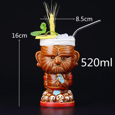 400ml Tiki Mugs Cocktail Cup Beer Wine Mug Ceramic Tiki Mugs Art Crafts Creative Hawaii Mugs