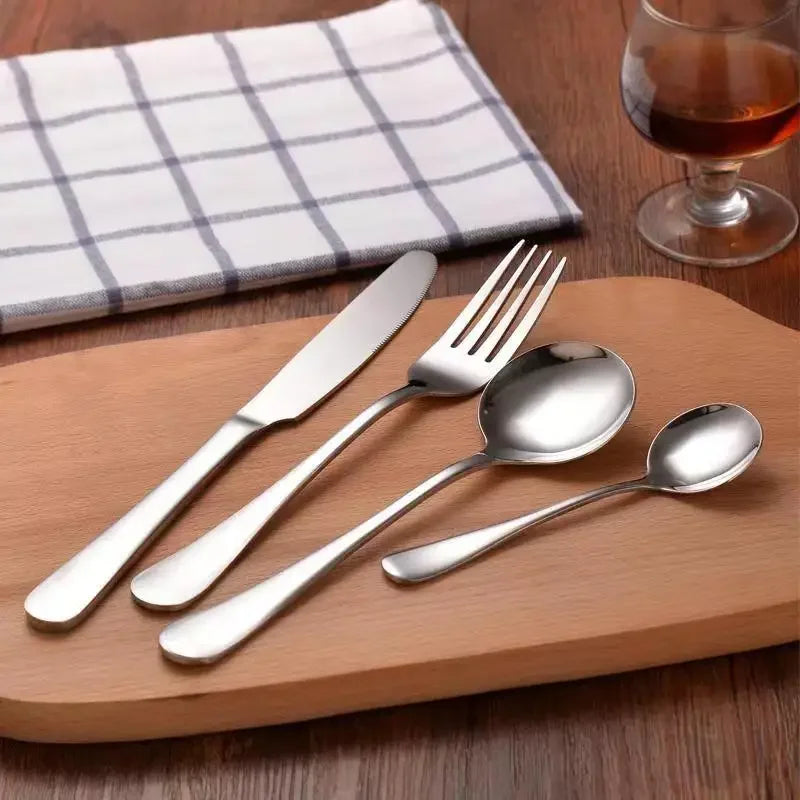 Steak Cutlery Western Food Tableware Set Stainless Steel Cutlery Spoon European Cutlery Full Set of 16 Gift Boxes
