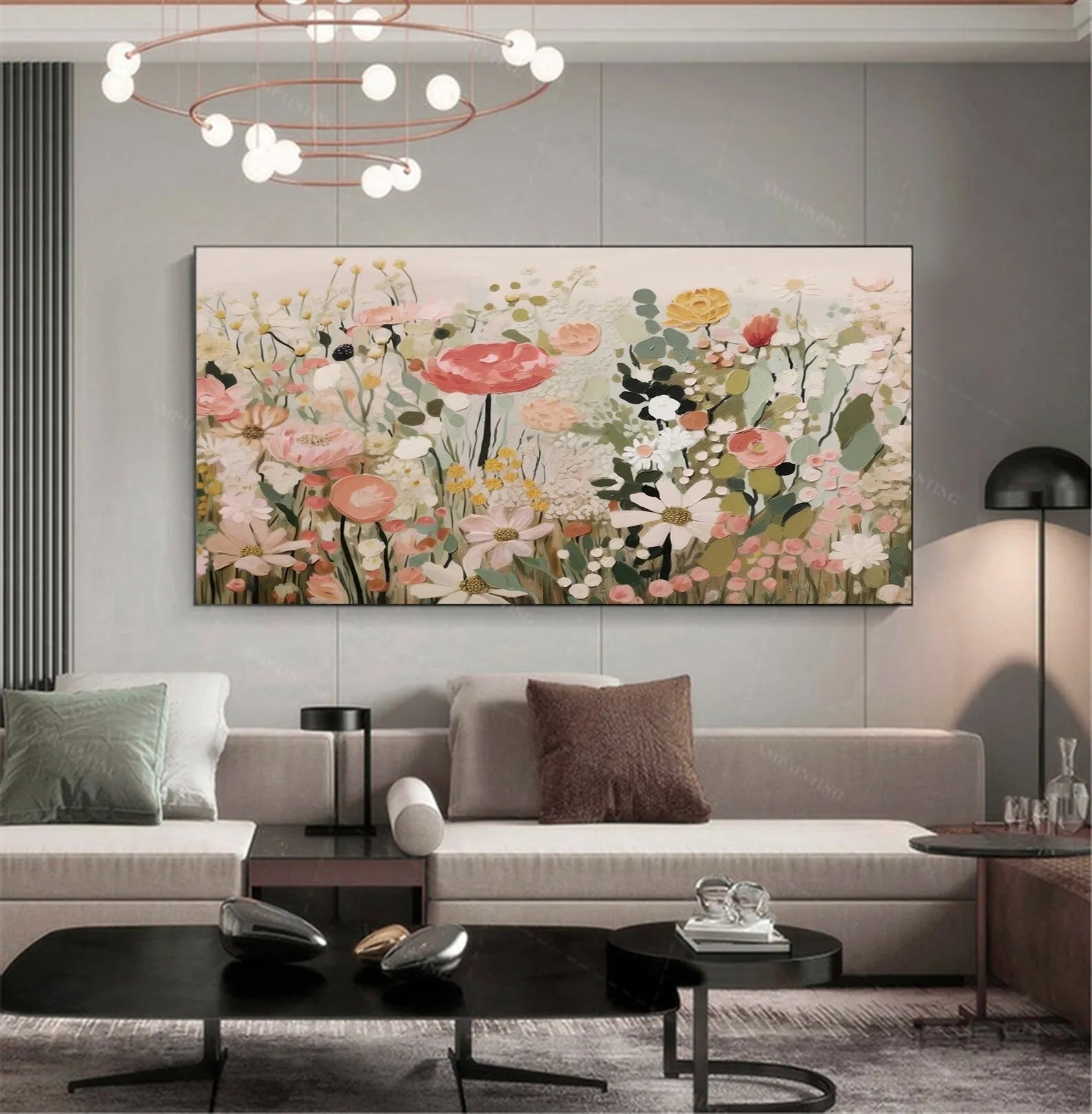 Thick Texture Flower Picture Dafeng Oil Painting Handmade Abstract Oil Painting on Canvas Wall Art Home Decoration Unframed