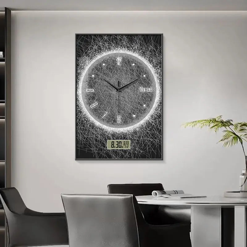 Abstract dining room decorative painting wall clock home decorative art when hanging pictures
